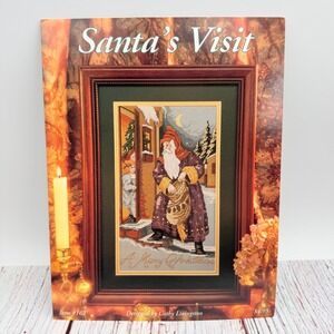 Just CrossStitch Santa's Visit Pattern Cathy Livingston‎ 1991 Vintage Christmas